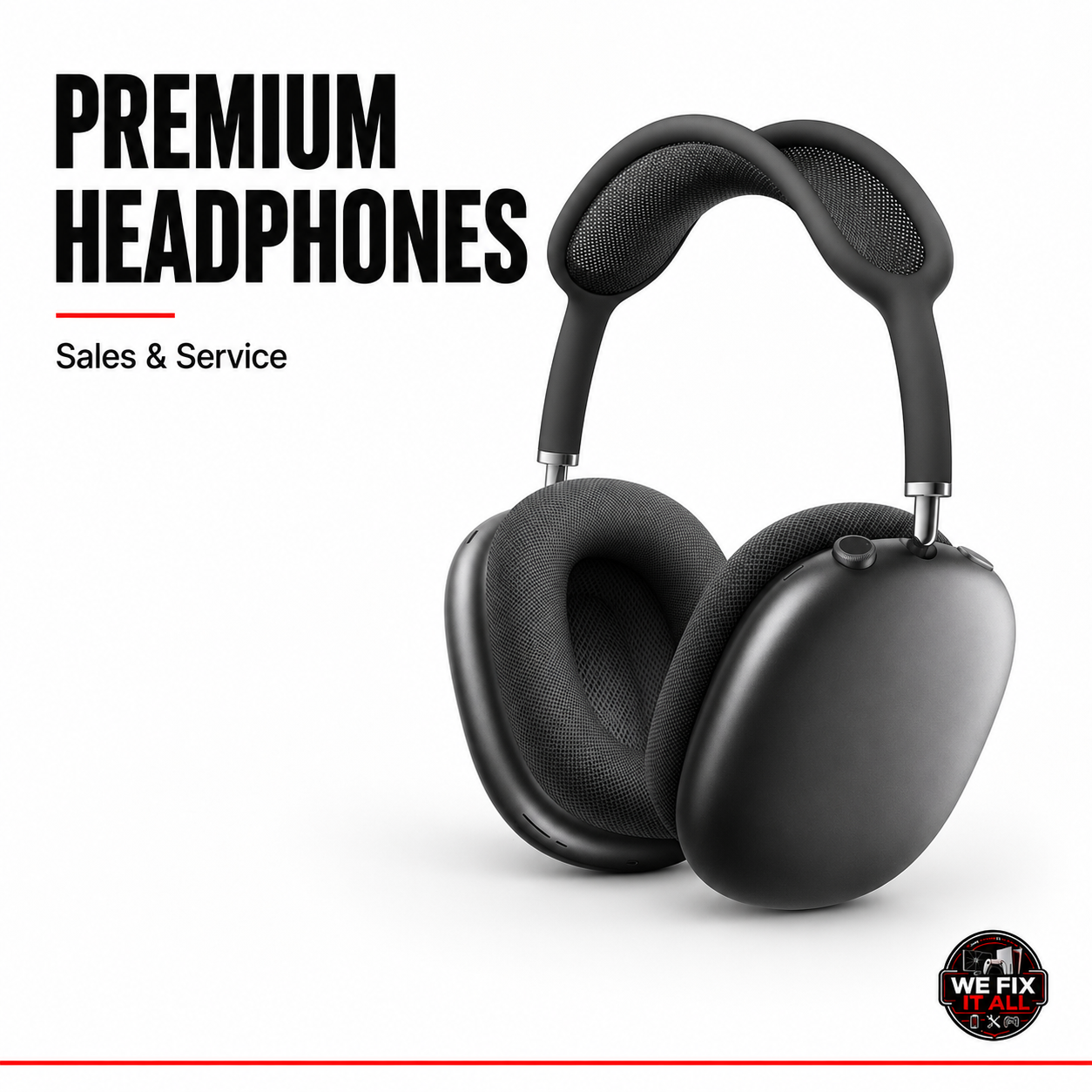 Accessories and premium headphones for sale at We Fix It All in Norcross, GA